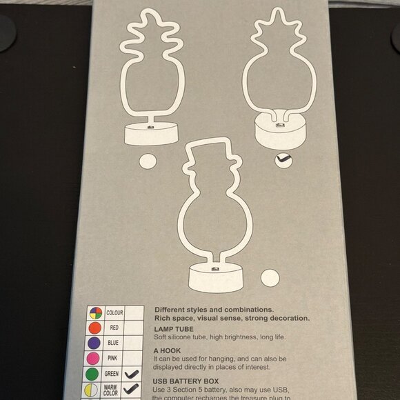 NWB LED Pineapple Decoration Lamp With USB & Battery Options - Picture 1 of 2